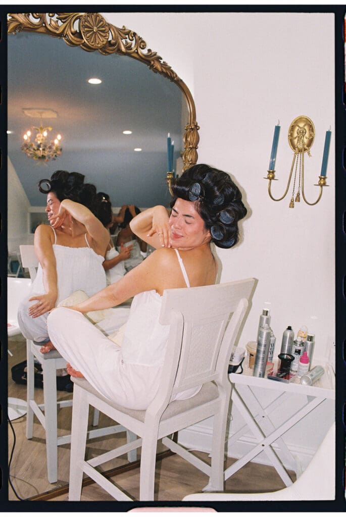 Jenna getting ready at Briar Rose Venue in Tyler