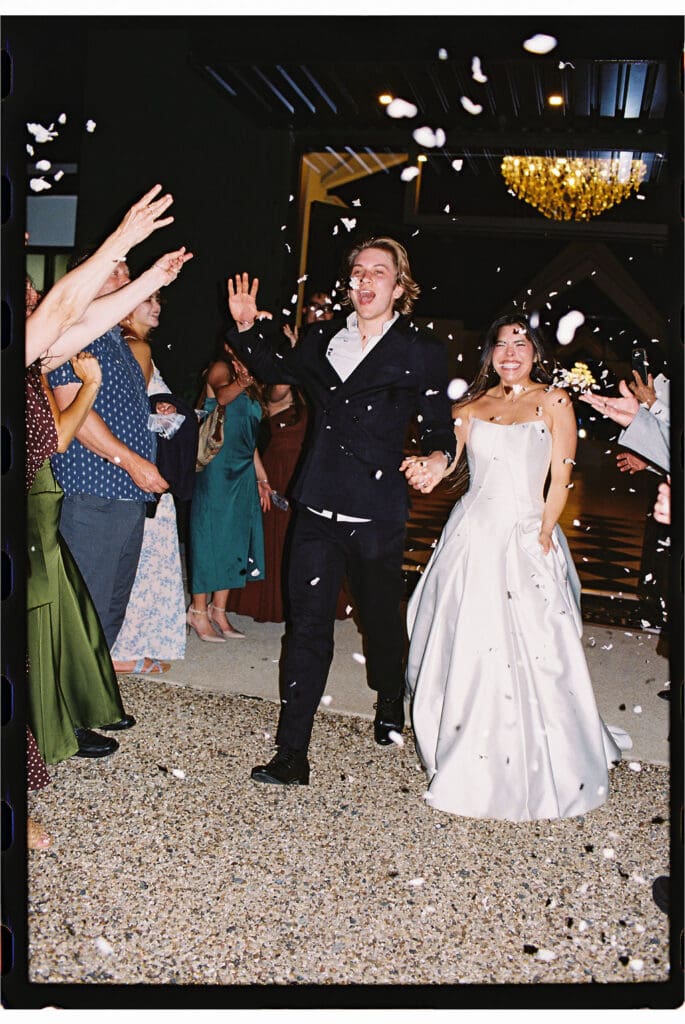 Candid wedding moment between Jenna and Cy at Briar Rose