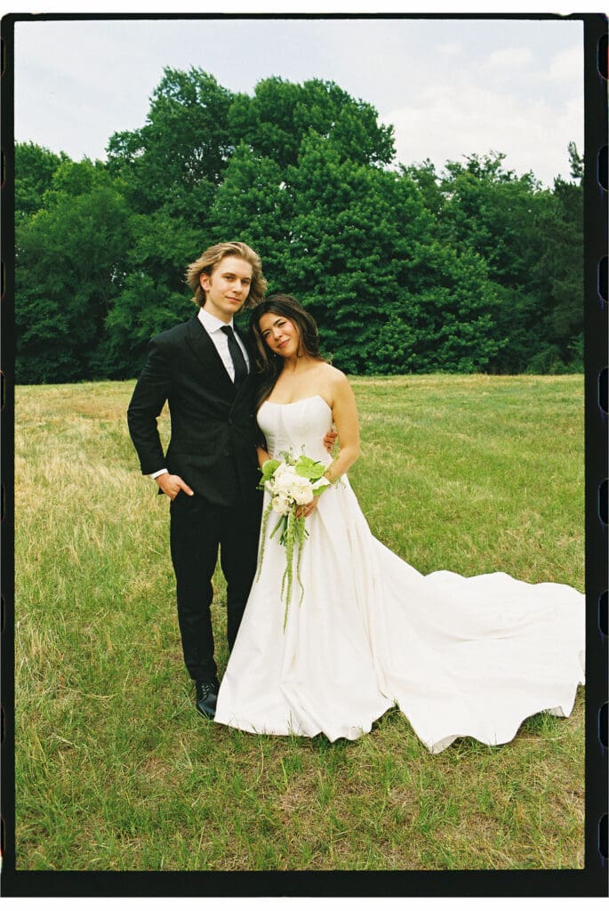 Bride and groom portrait at Briar Rose Venue in Tyler Texas